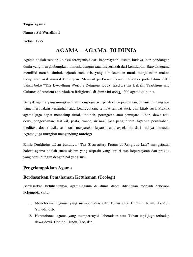 Tugas Agama (Agama2 Di Dunia) | PDF