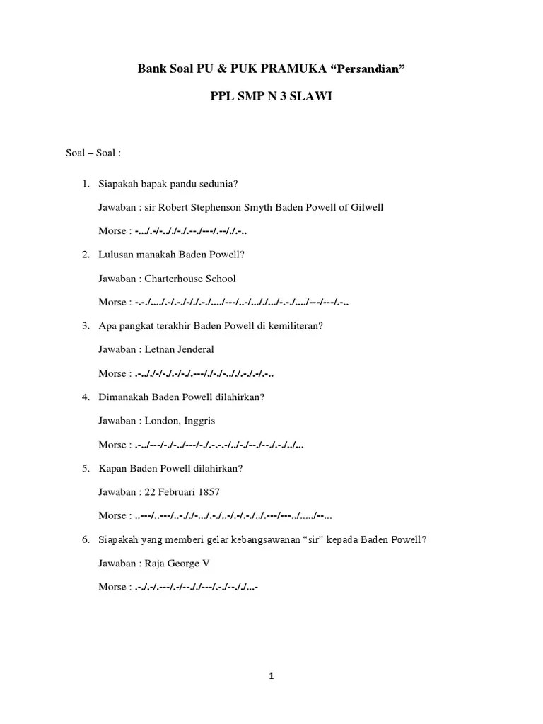 Bank Soal PU &amp; PUK 2 | PDF