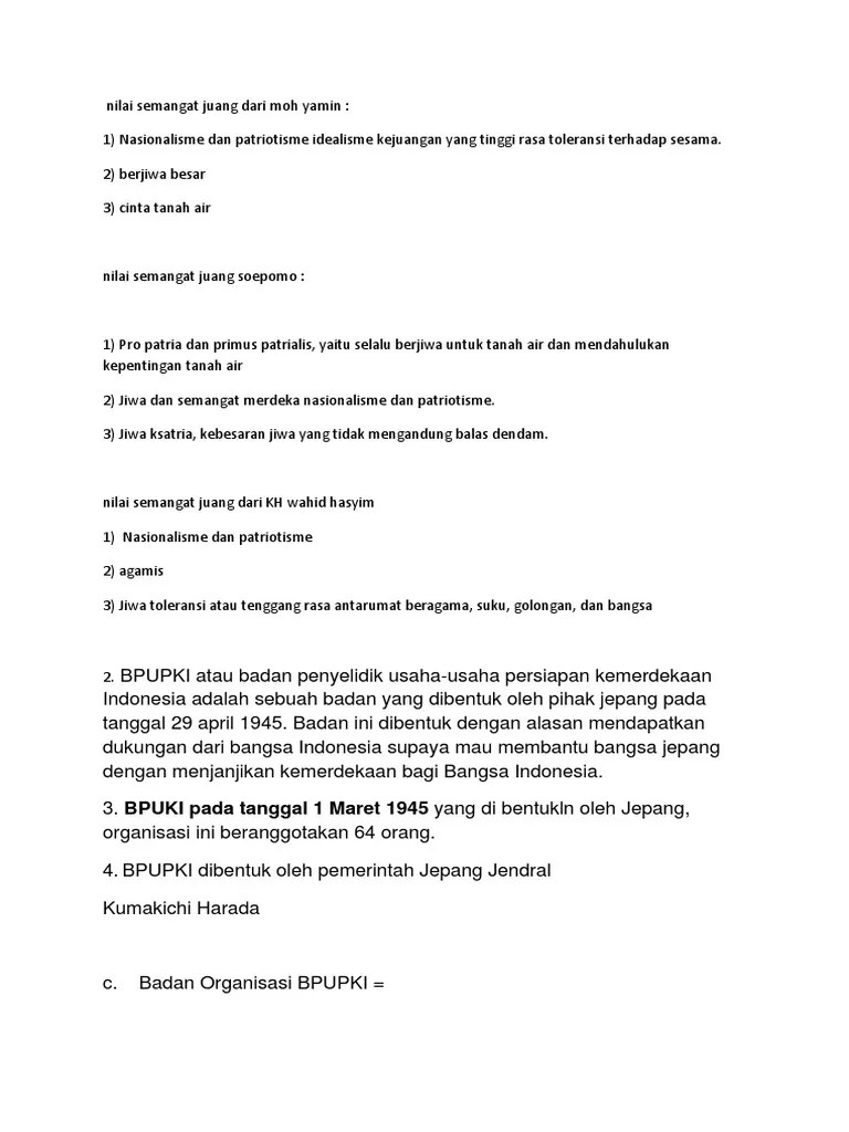 Nilai Semangat Juang Dari Moh Yamin | PDF