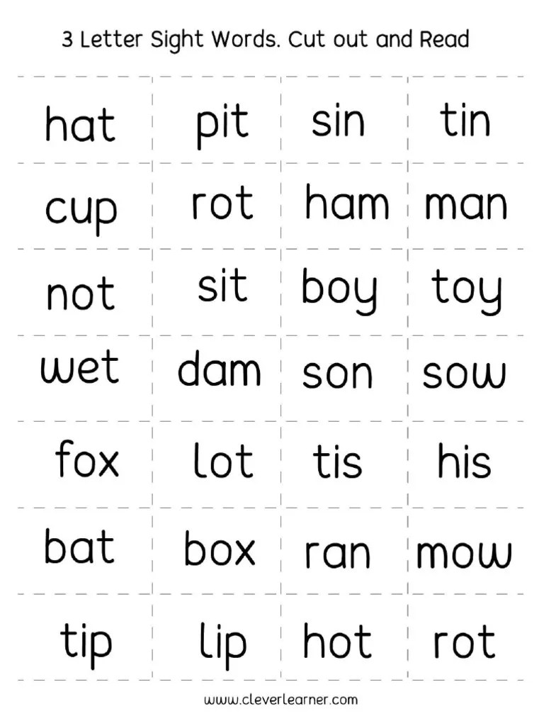 Free, printable three letter words activity sheets for children in kindergarten and first grade. Three Letter Words Preschool Activity Worksheets 01e Pdf