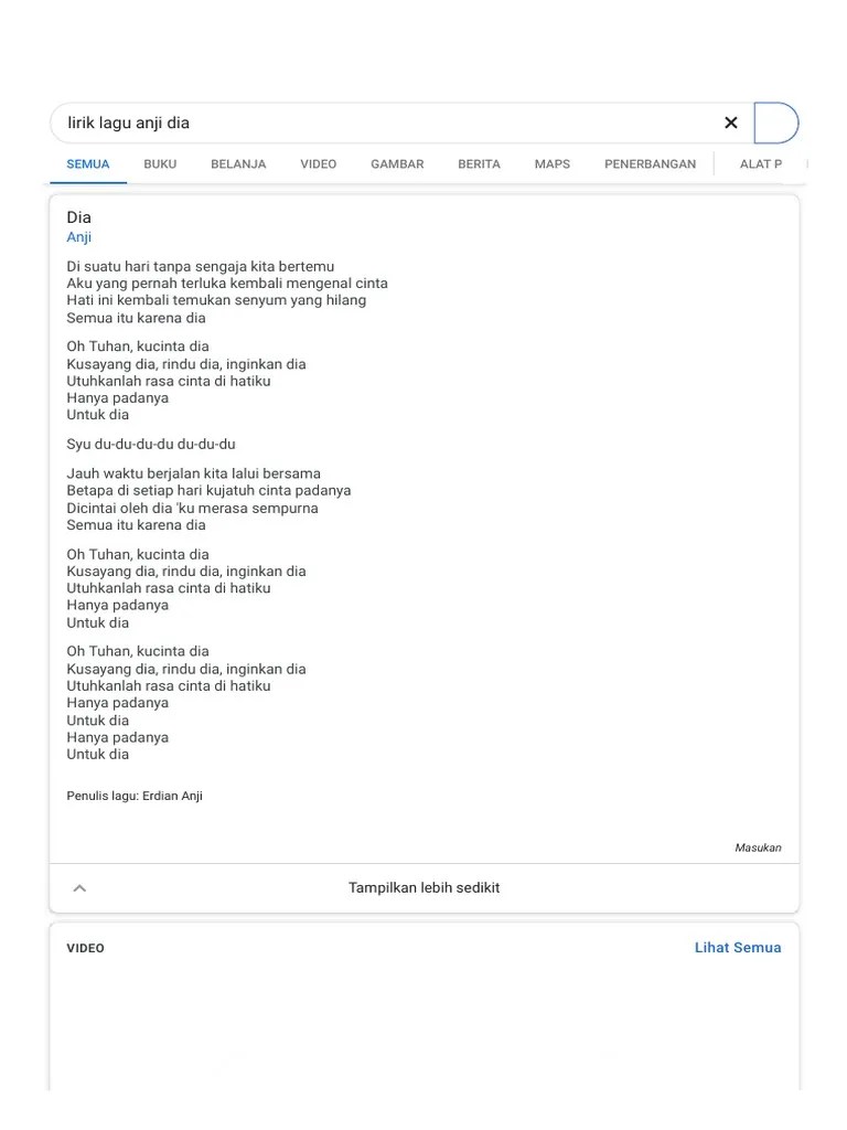 Lirik N Chord Gitar Anji Dia