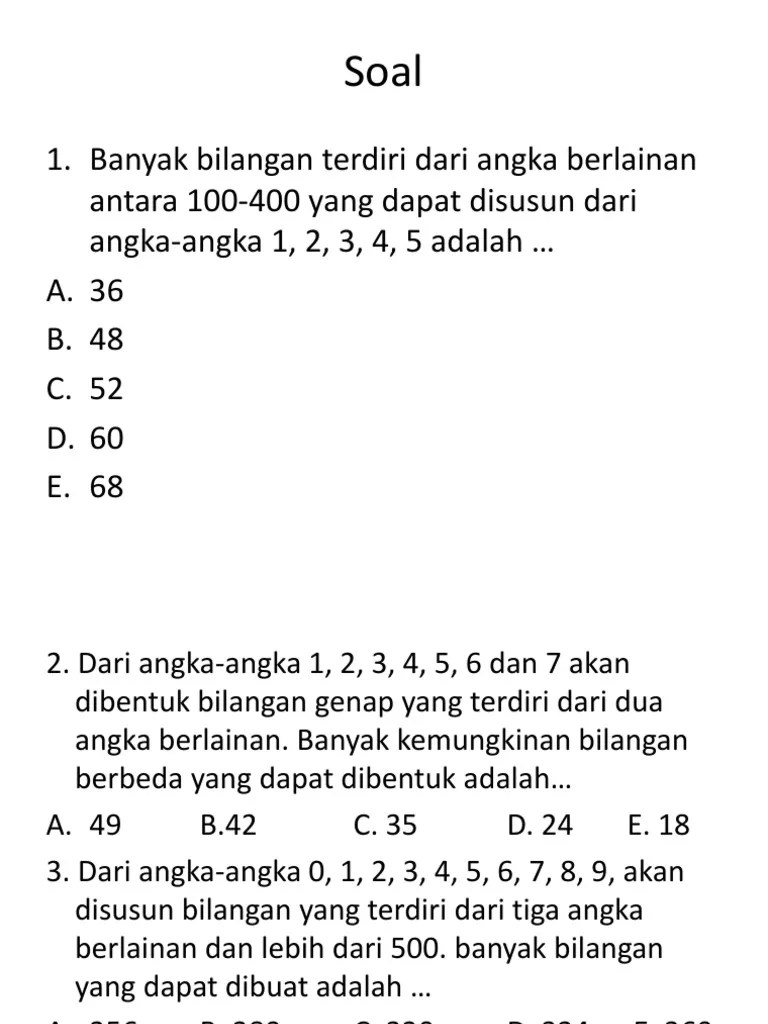 Check spelling or type a new query. Soal Les Materi Peluang