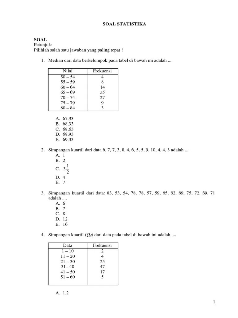 Soal Latihan Matematika | PDF