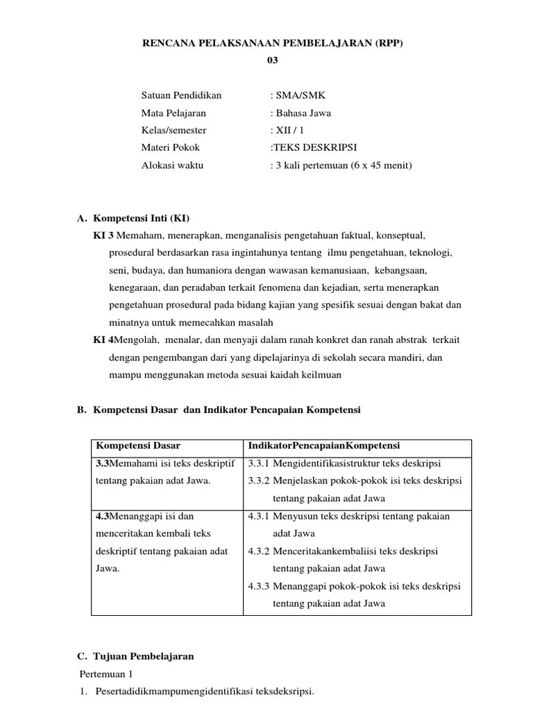 Teks Deskripsi Basa Jawa Yaiku