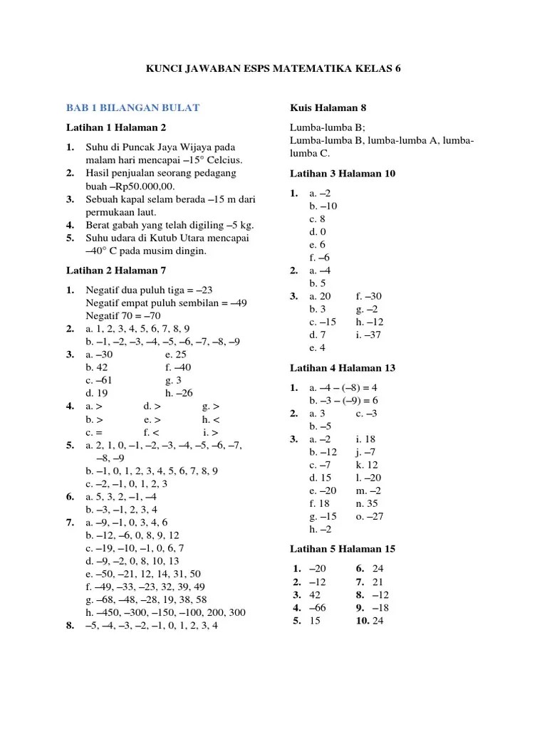 Beli aneka produk buku pendidikan terbaru di . Kunci Esps Matematika Pdf