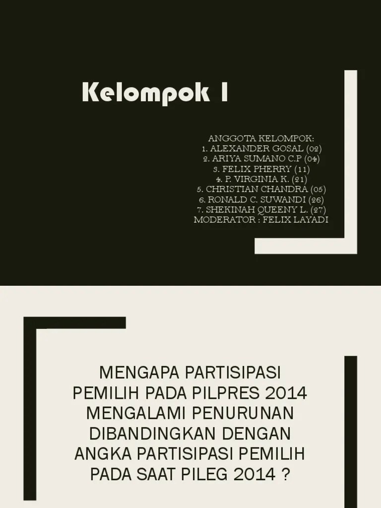 Presentasi Pemilihan Umum Dan Masalah Golput | PDF