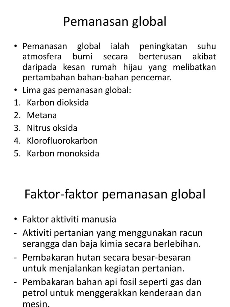 Faktor Faktor Pemanasan Global