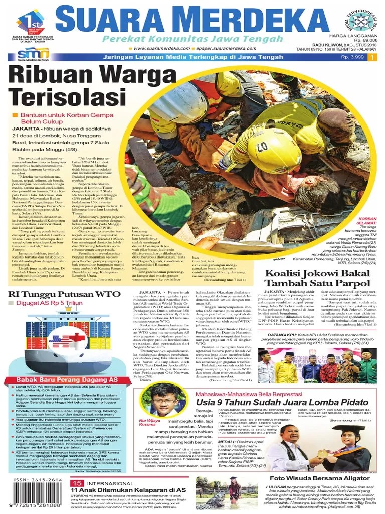 Suara Merdeka 8 Agustus 2018 | PDF