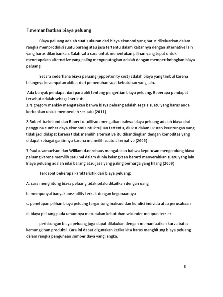 Membuat perencanaan sebelum menentukan pilihan. Tugas Ekonomi 2 Pdf