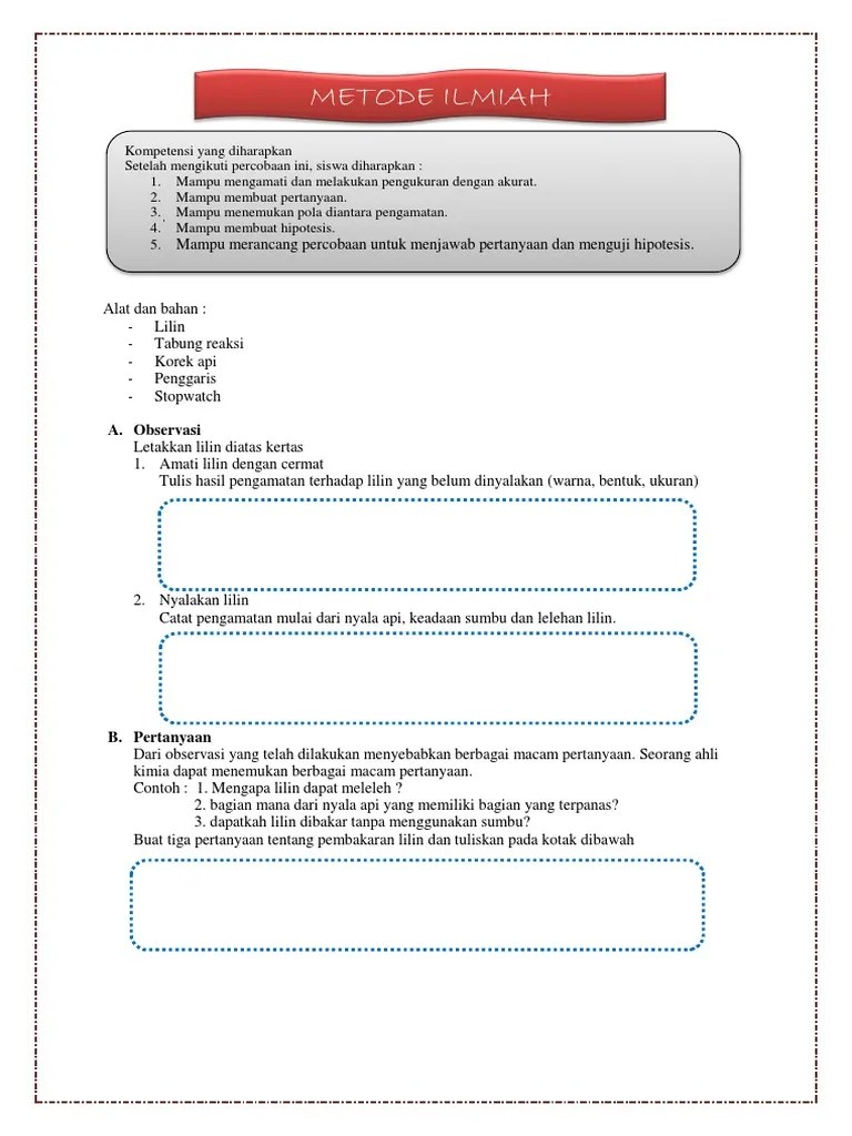 Lembar Metode Ilmiah | PDF