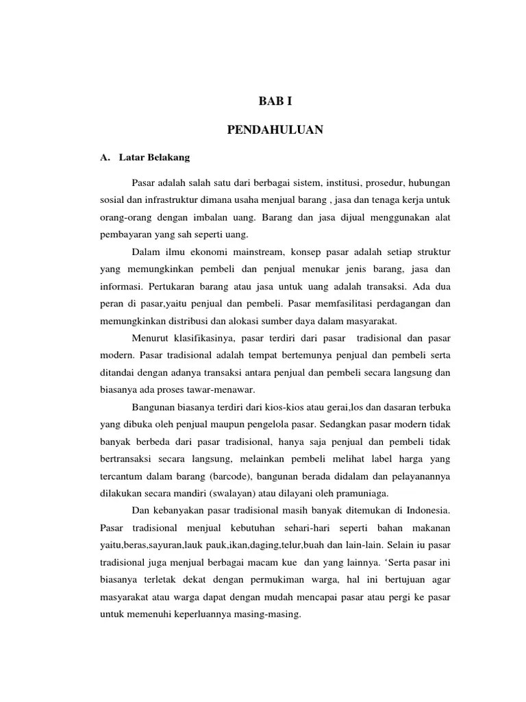 Laporan Penelitian Sederhana Pasar | PDF