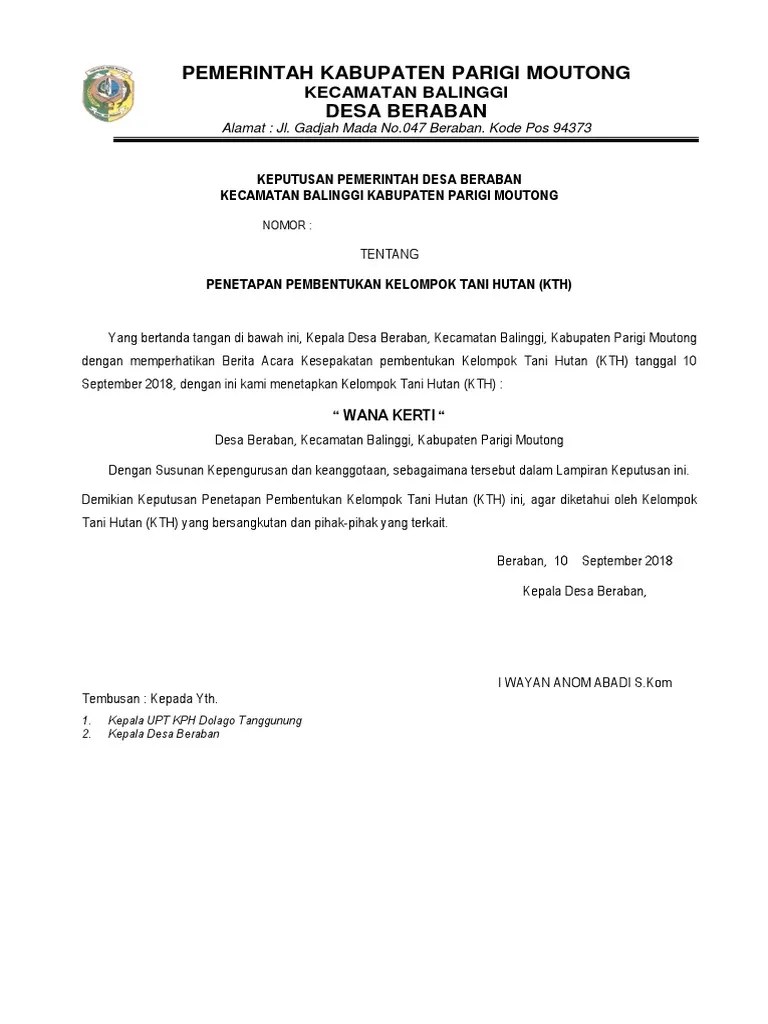 Download contoh sk kelompok tani ternak pdf 500 mb. Sk Penetapan Kth Pdf