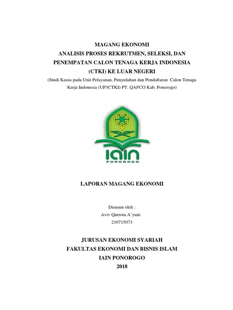Detail contoh laporan magang mahasiswa ekonomi manajemen sdm pdf dapat. Cara Membuat Laporan Magang Jurusan Ekonomi Sdm