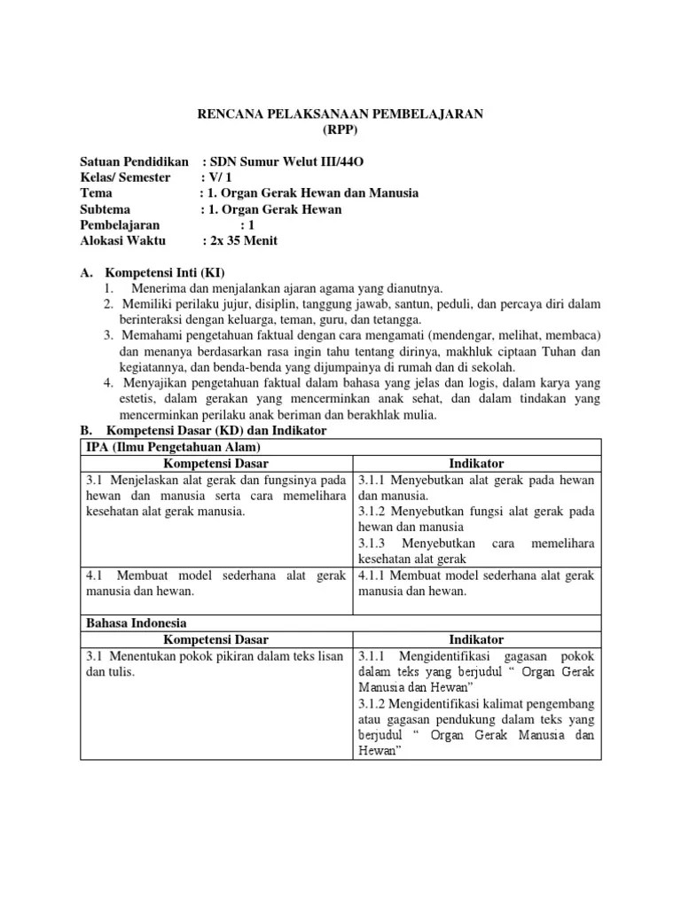 Download rpp 5.1.2.2 manusia dan lingkungan.doc. Rpp Alat Gerak M H Pdf