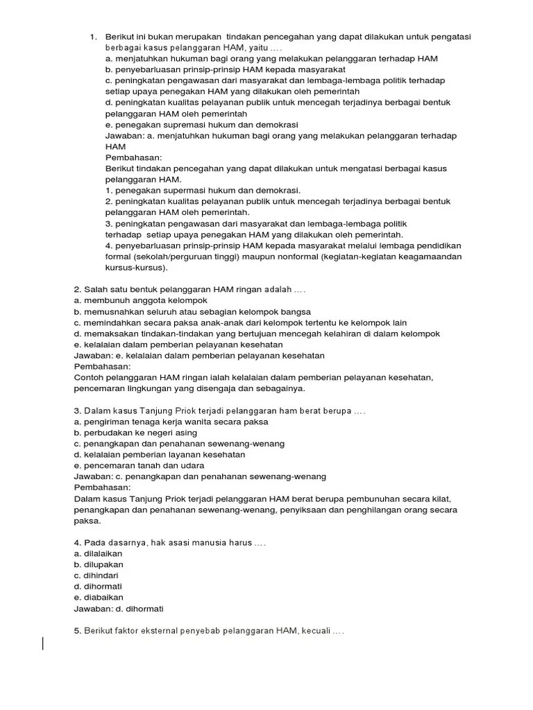 Soal Kelas Xi PPKN | PDF