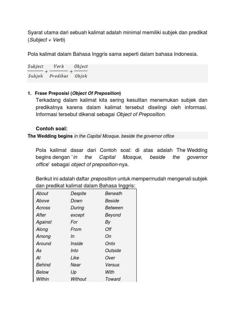 Pernahkah kamu menggunakan other, another atau kata . Syarat Utama Dari Sebuah Kalimat Adalah Minimal Memiliki Subjek Dan Predikat Pdf