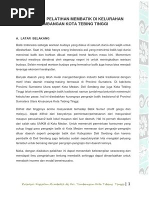 Contoh budaya artefak atau objek budaya senjata tradisional kalimantan timur mandau. Contoh Proposal Kegiatan Membatik Pdf