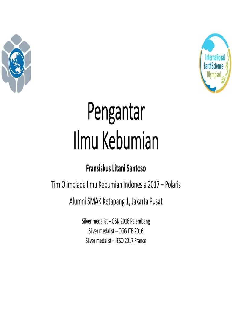 Pengantar Ilmu Kebumian SANTOSO PDF | PDF