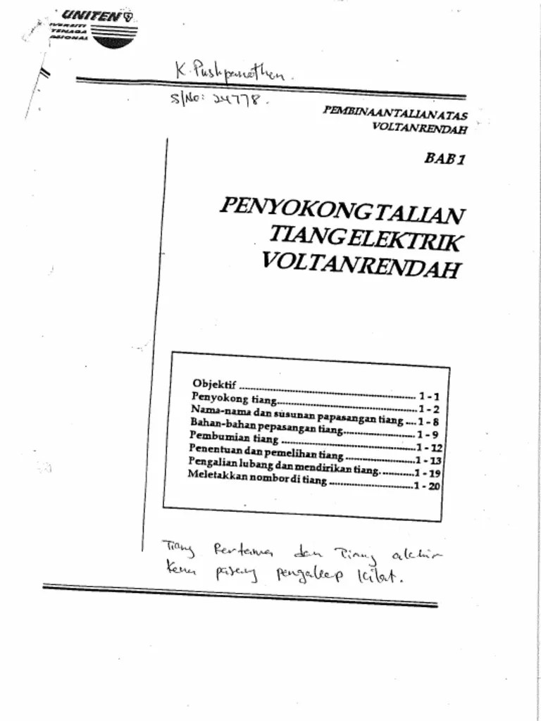 Contextual translation of tiang elektrik into english. Penyokong Talian Tiang Elektrik Voltan Rendah Tnb Pdf