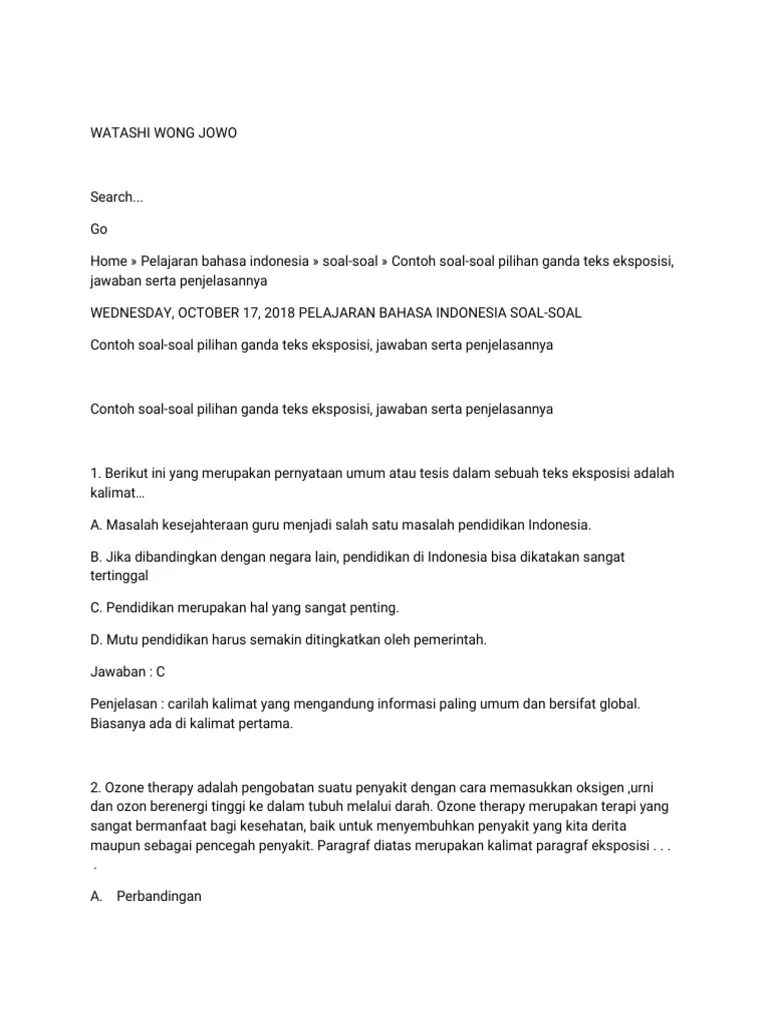23+ Contoh Soal Argumentasi Bahasa Indonesia - Desmond Villegas