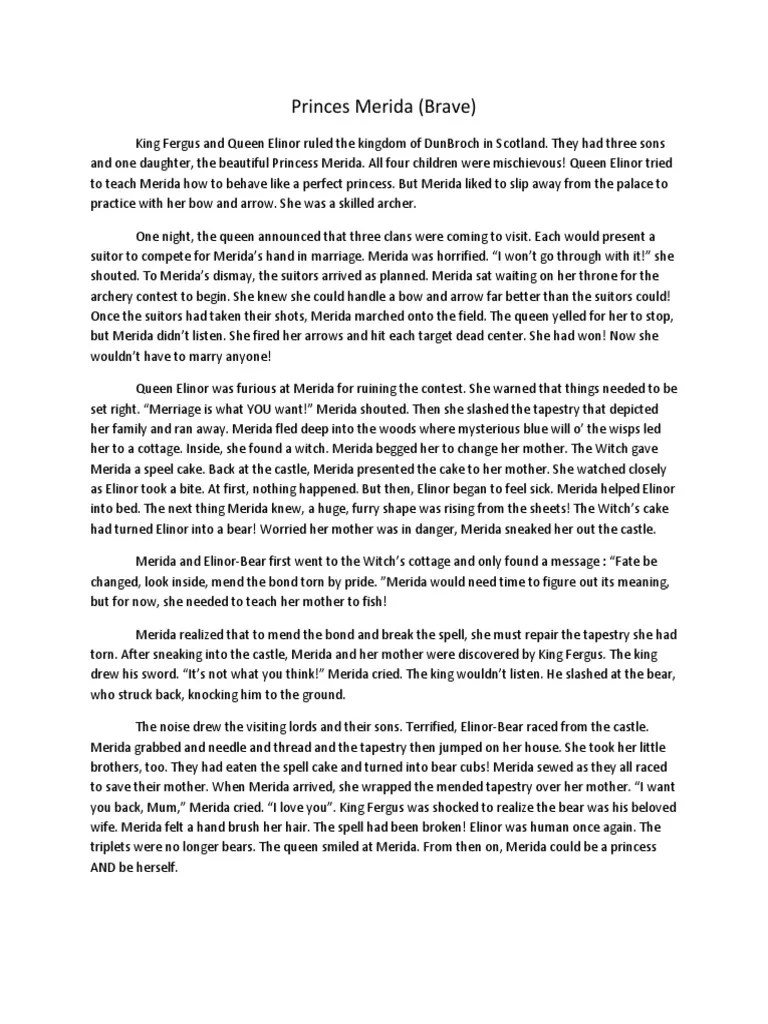 Narrative Text (Princess Merida) | PDF | Archery