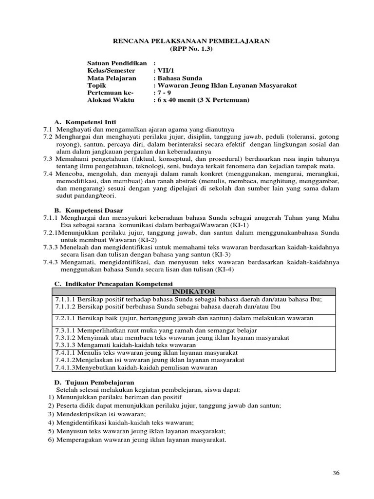 5 contoh iklan layanan masyarakat dalam bahasa sunda penulis cilik from www.penuliscilik.com. Rpp B Sunda Wawaran Pdf