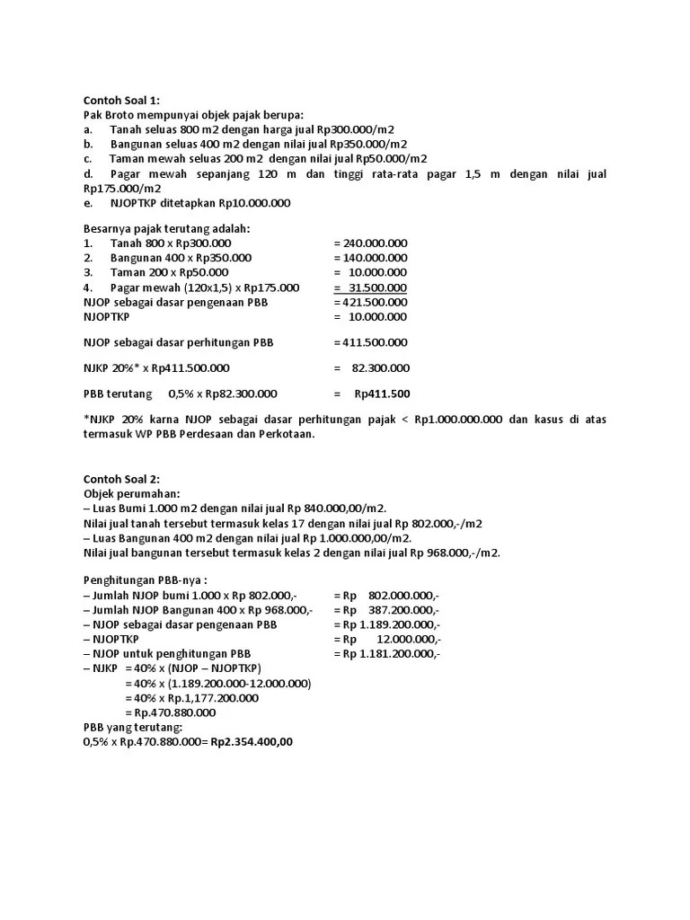 Contoh Soal PBB | PDF