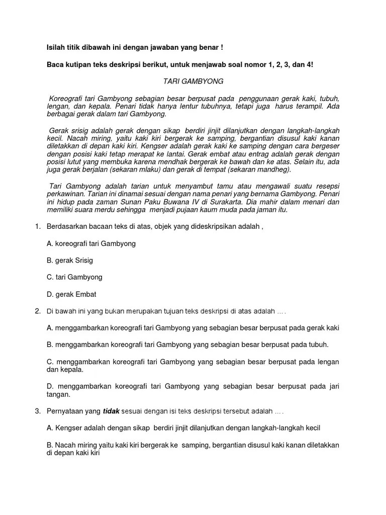 Objek Teks Deskripsi Di Atas Adalah – Sekali