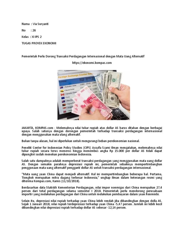 Contoh model pembelajaran berbasis proyek (project based learning / pbl) . Tugas Proyek Ekonomi