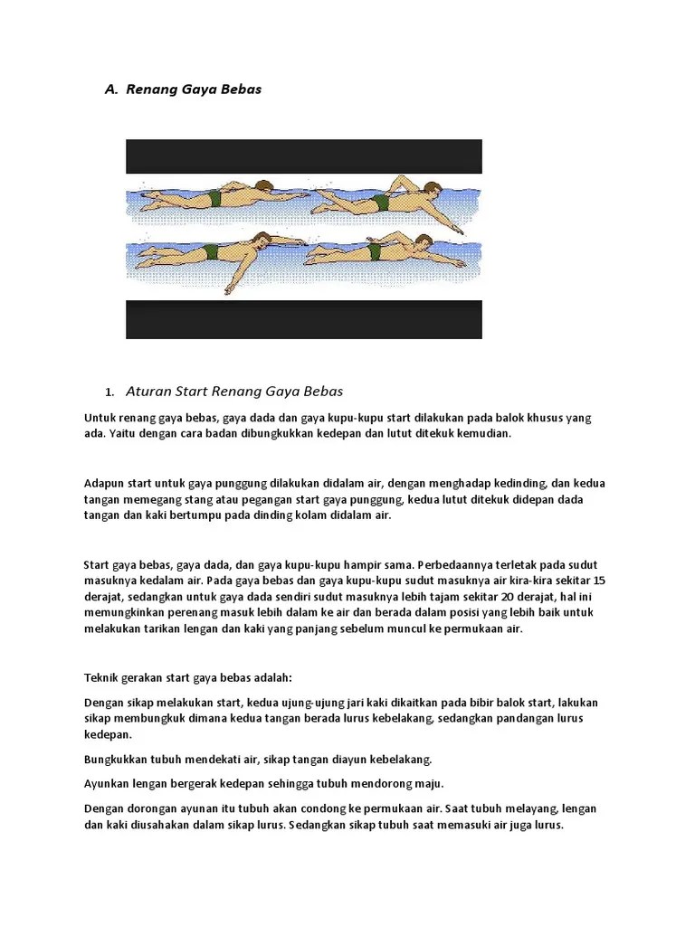 Renang Gaya Bebas Tugas JOHAN. | PDF