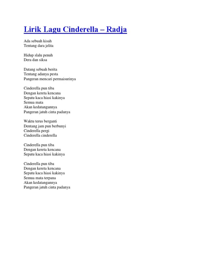 Lirik Sepatu Kaca Cinderella - Cara Membuat Sepatu