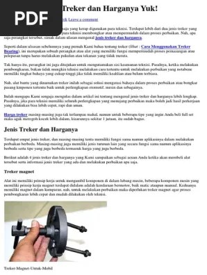 Mengenal Jenis Treker Dan Harganya Yuk | PDF