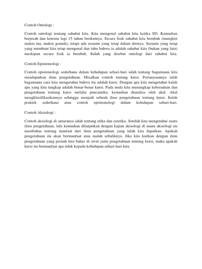 Contoh Aksiologi Dalam Kehidupan Sehari Hari – Mudah