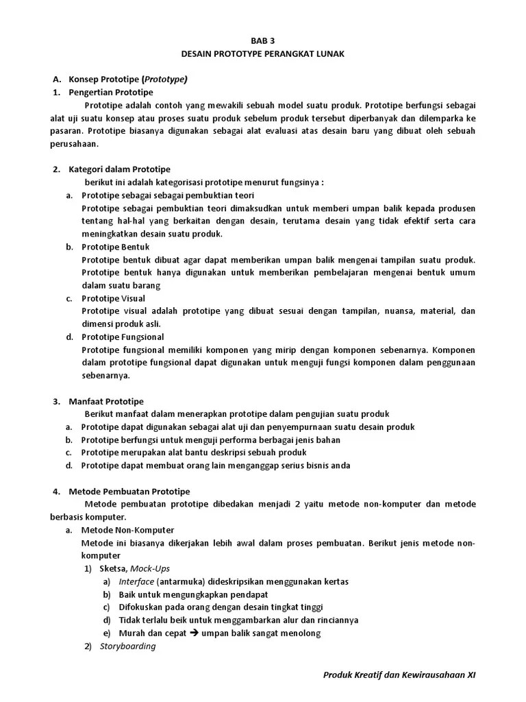 Desain Prototype Perangkat Lunak | PDF