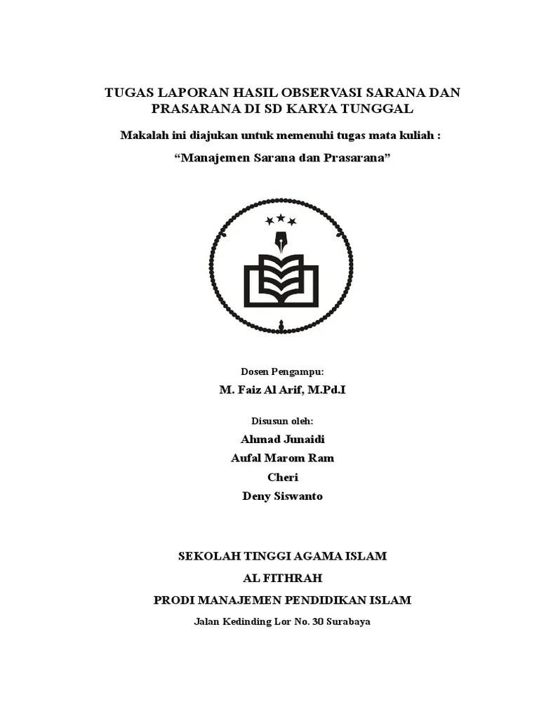 Contoh Penutup Laporan Sarana Dan Prasarana