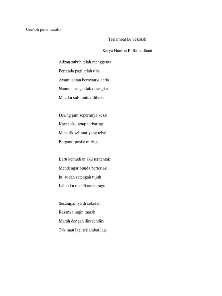 Contoh dari teks narasi bisa berupa cerpen, cerita inspiratif, novel,. Contoh Puisi Tentang Pengalaman Pribadi Beinyu Com