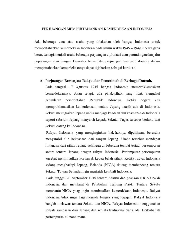 Perjuangan Mempertahankan Kemerdekaan Indonesia | PDF