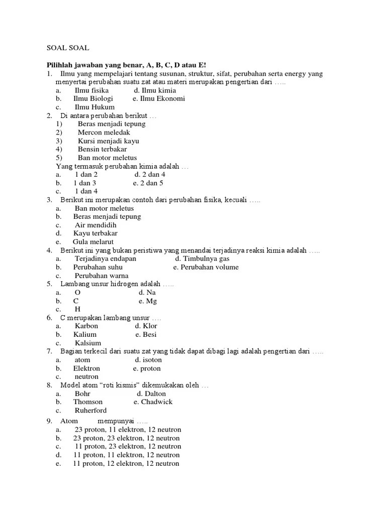 Soal Soal 2019 | PDF