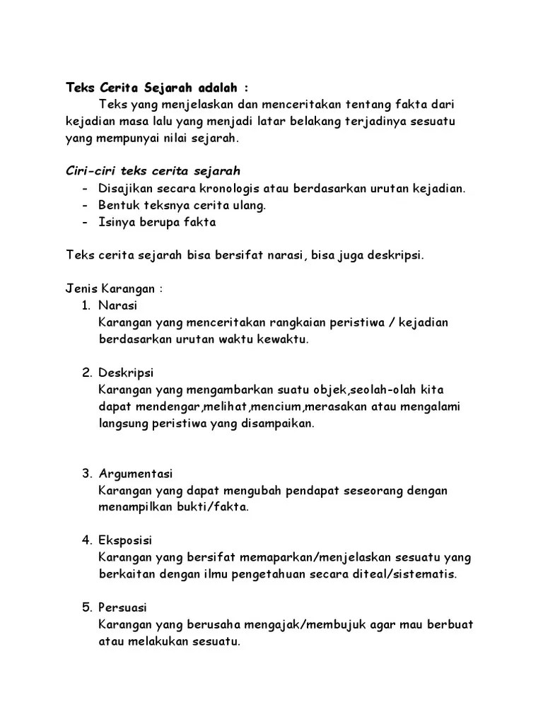 Teks Cerita Sejarah | PDF