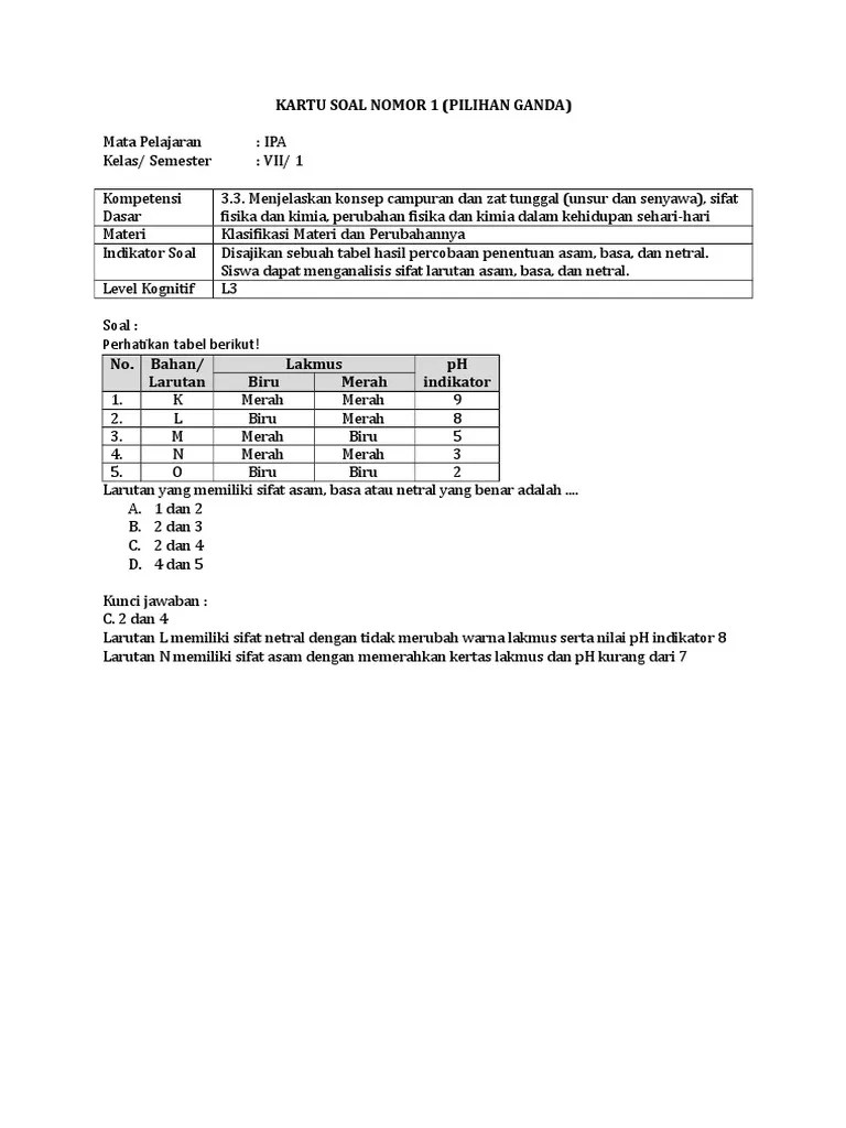 Supaya kamu lebih paham, kita bahas saja beberapa contoh soal hots berikut ini: Contoh Soal Hots Kimia Lektur