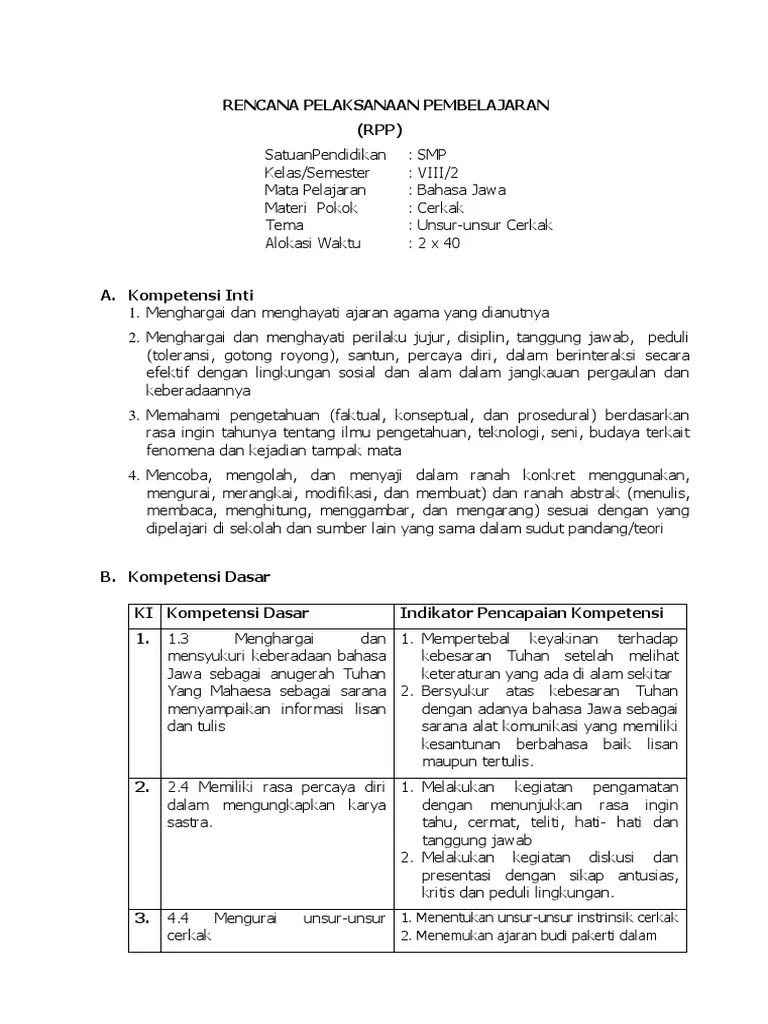 Cerkak Bahasa Jawa Beserta Unsur Intrinsik Dan Ekstrinsik – Dengan