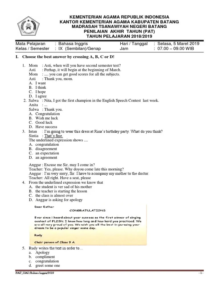 Beli kamus bahasa inggris online terdekat di batang berkualitas dengan harga murah terbaru 2021 di tokopedia! Soal Bahasa Inggris Pdf Vitamin D Dietary Supplements