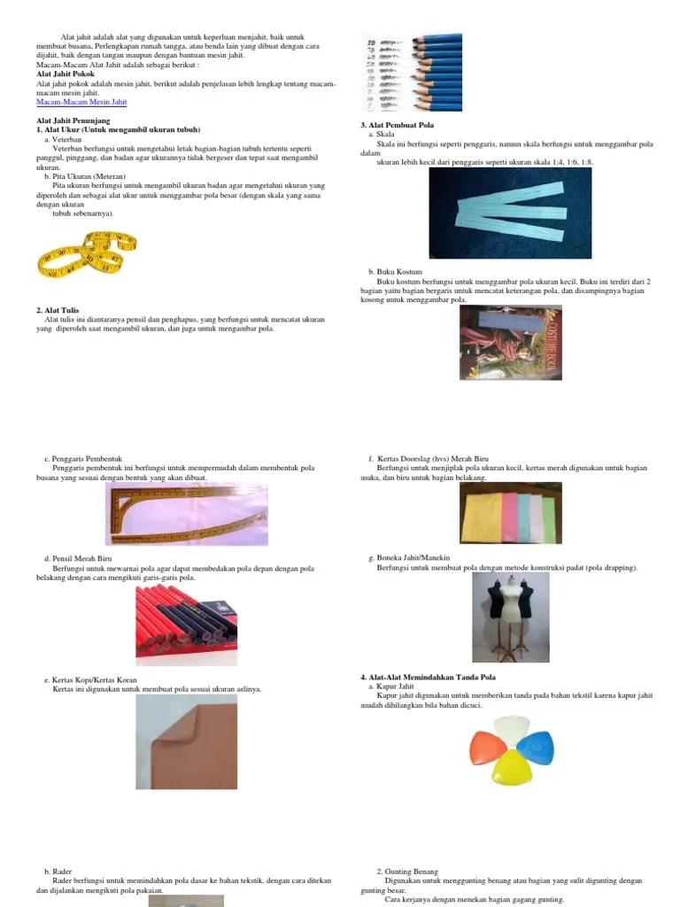 Alat Jahit | PDF