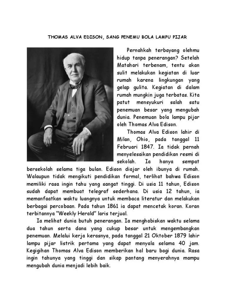 Thomas Alva Edison | PDF