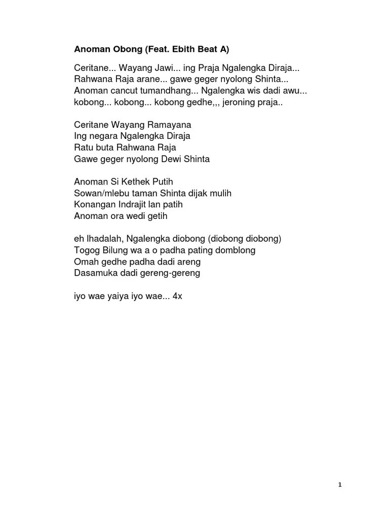 Lirik Sewindu Langgam