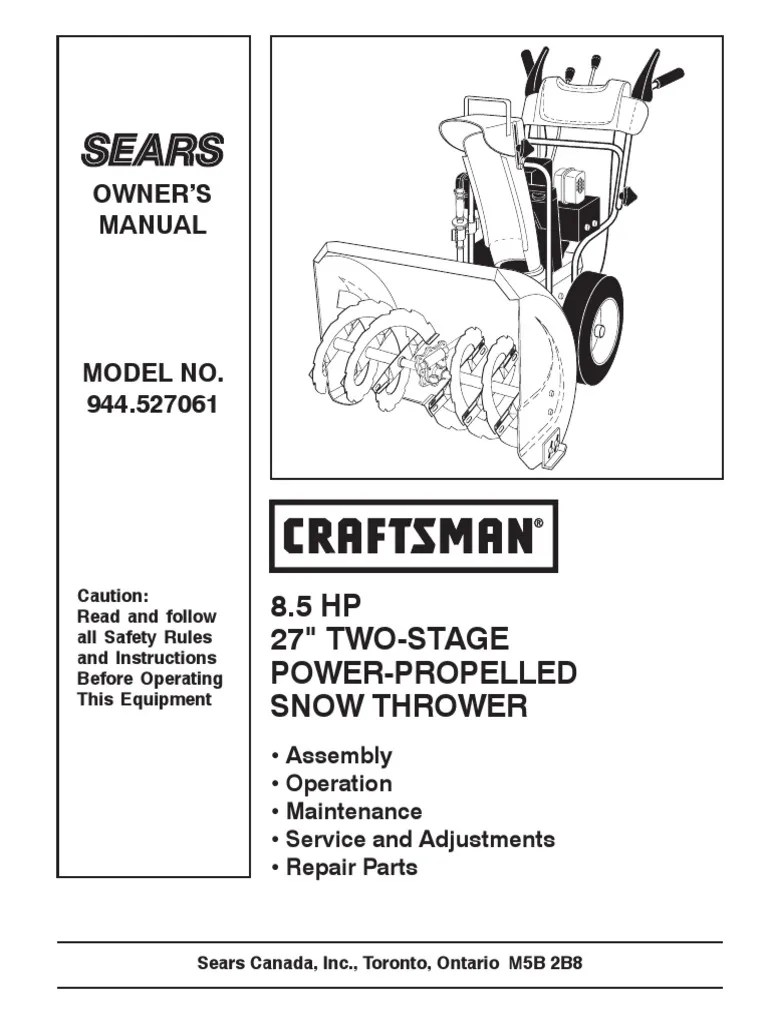 When you're attempting to repair your craftsman product and don't have a manual, it can be incredibly frustrating. Craftsman Snowblower Pdf Carburetor Throttle