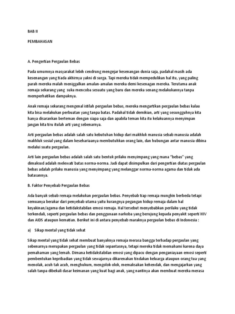 Pergaulan Bebas | PDF