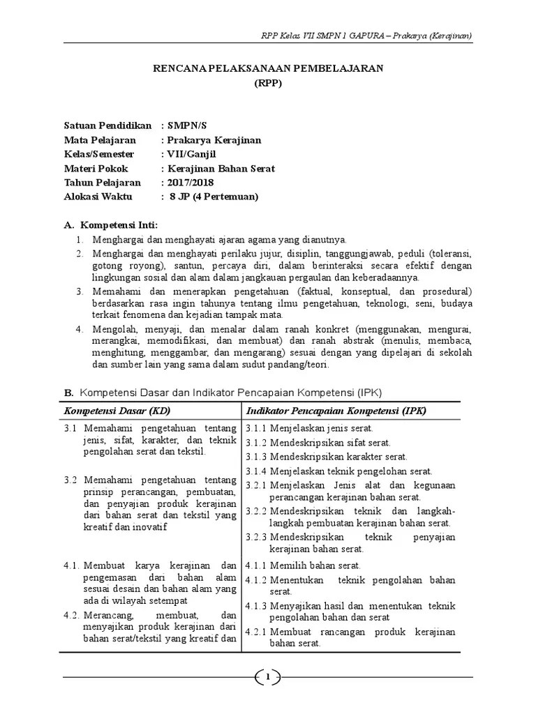 Bab 1 kerajinan limbah lunak prakarya : Bab 1 Kerajinan Bahan Serat Pdf