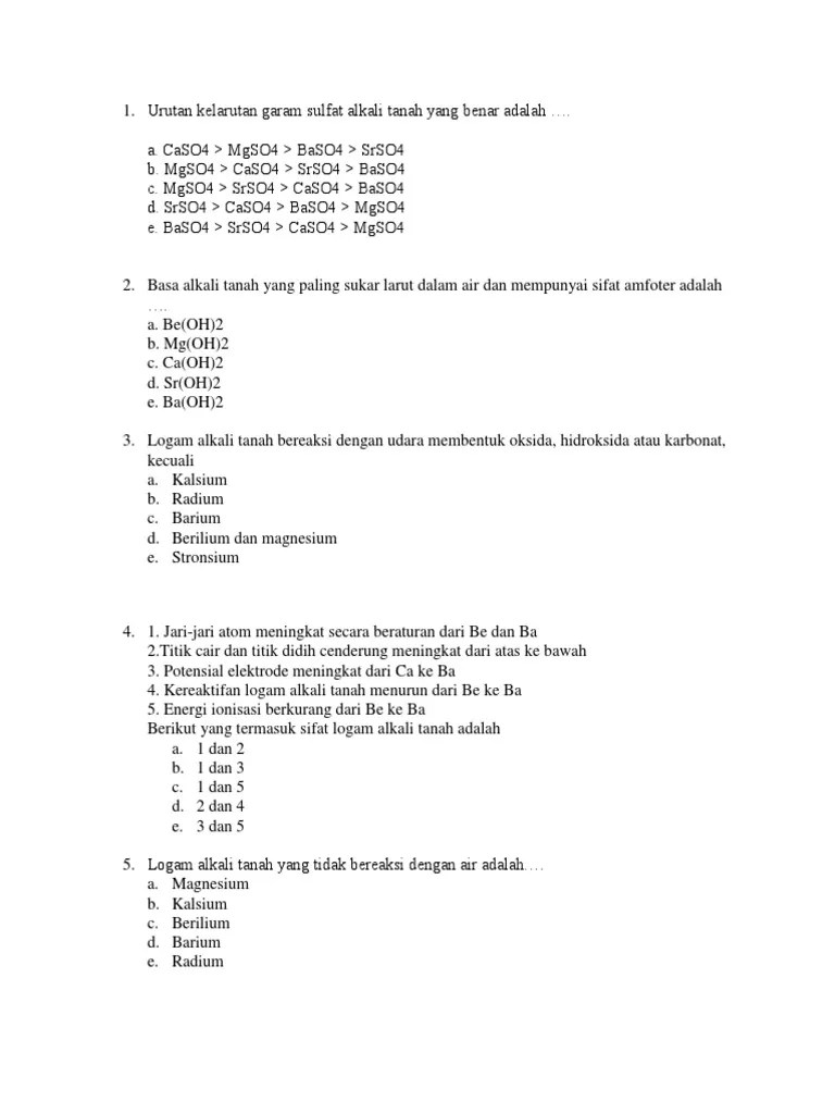 Alkali Tanah New | PDF