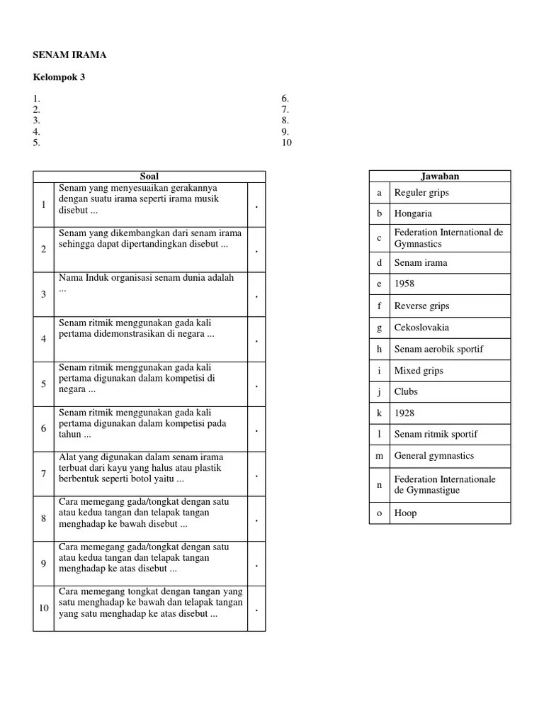 Soal Penjaskes | PDF